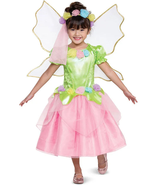 Member's Mark Girl's Fairy Costume With Wings & Floral Headpiece