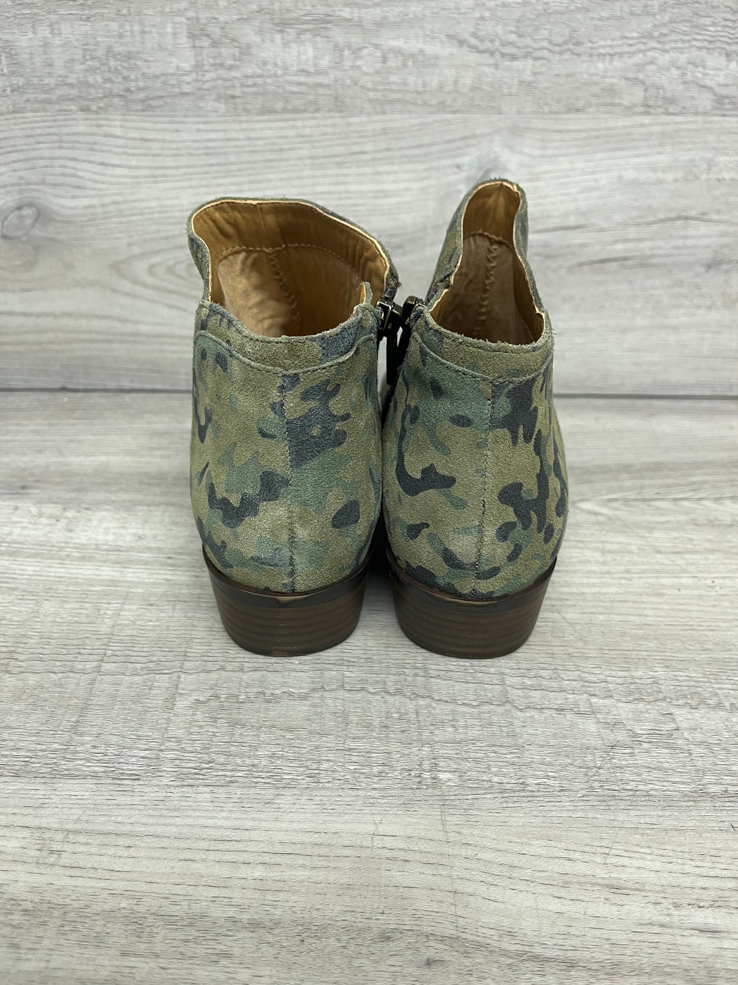 Lucky Brand Camo Ankle Boots Sz 7M