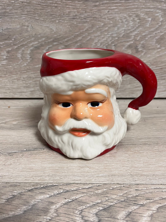 Longaberger Santa Mug 3D Christmas Coffee Cup