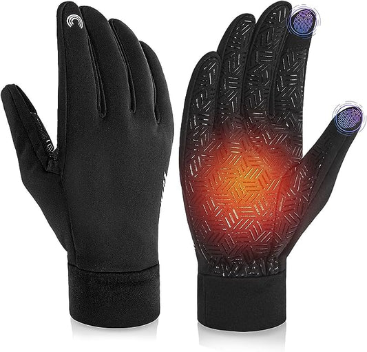 RIGWARL 40F°- 65F° Gloves for Cold Weather Waterproof, Winter Gloves With Touch Screen Tips Medium