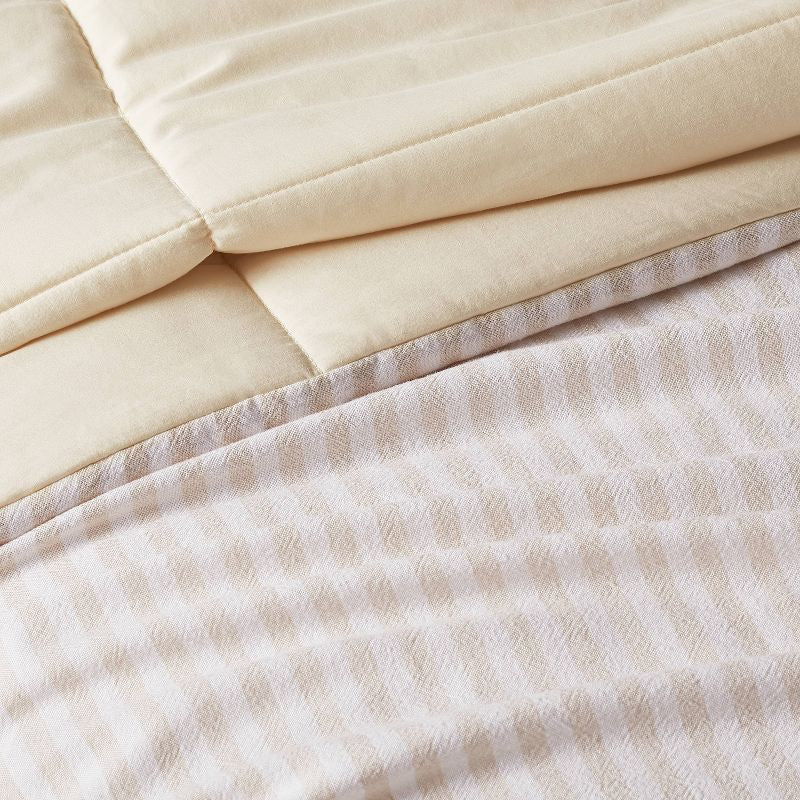 King Heavyweight Linen Blend Stripe Comforter-Casaluna*NO SHAMS*