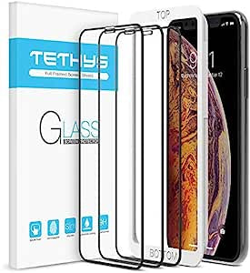 TETHYS Tempered Glass Screen Protector, Apple iPhone 11 Pro Max/iPhone Xs Max (6.5")- Pack of 3