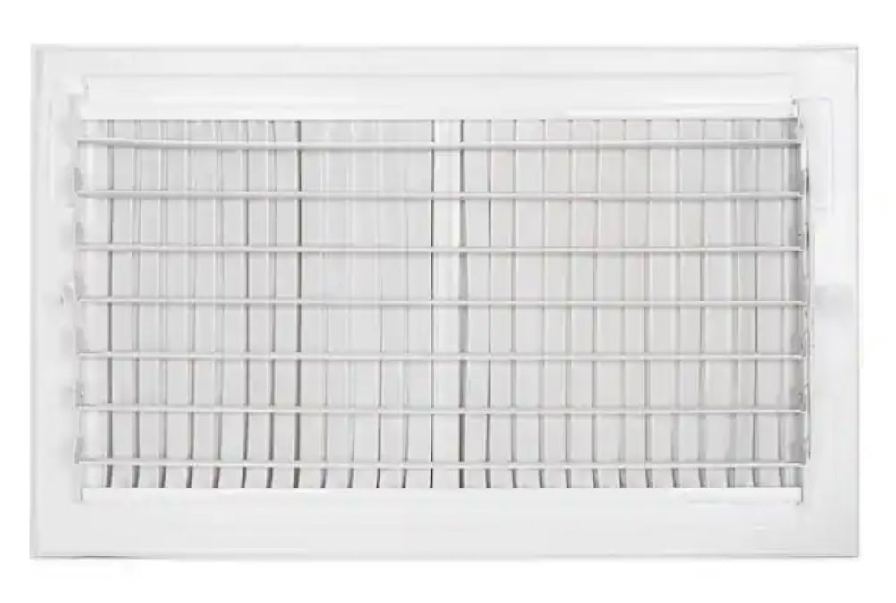14 in. x 8 in. 2-Way Steel Wall/Ceiling Registered, White