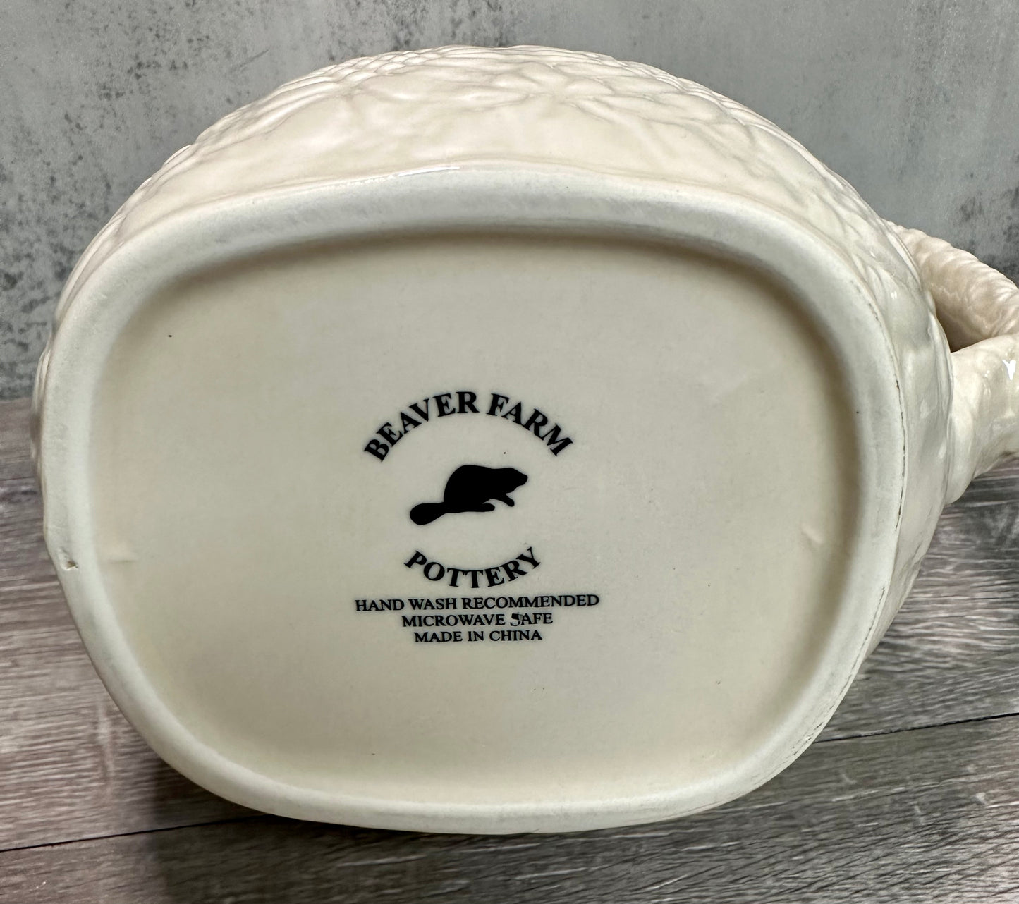 Beaver Farm Pottery Etched Ceramic Pitcher