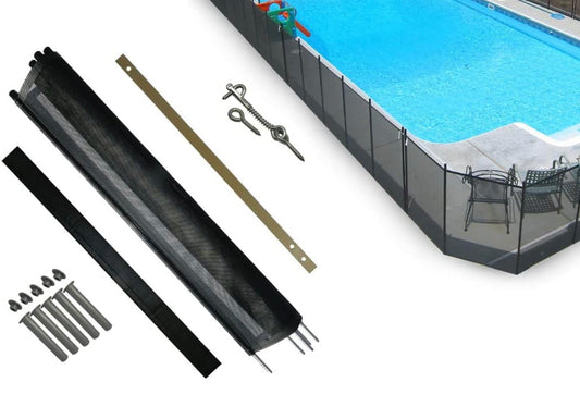 Pool Fence DIY by Life Saver Fencing Section Kit, 4 x 12-Feet, Black