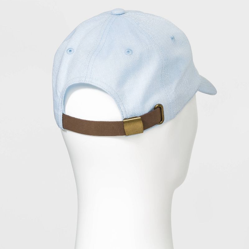 Brushed Cotton with Herringbone Baseball Hat - Goodfellow & Co Blue