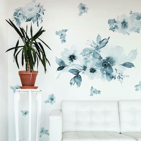 Roommates Watercolor Giant Floral Peel & Stick Wall Decals