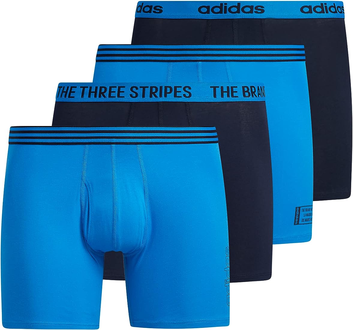 adidas Men's Medium Core Stretch Cotton Boxer Brief Underwear (4-Pack)