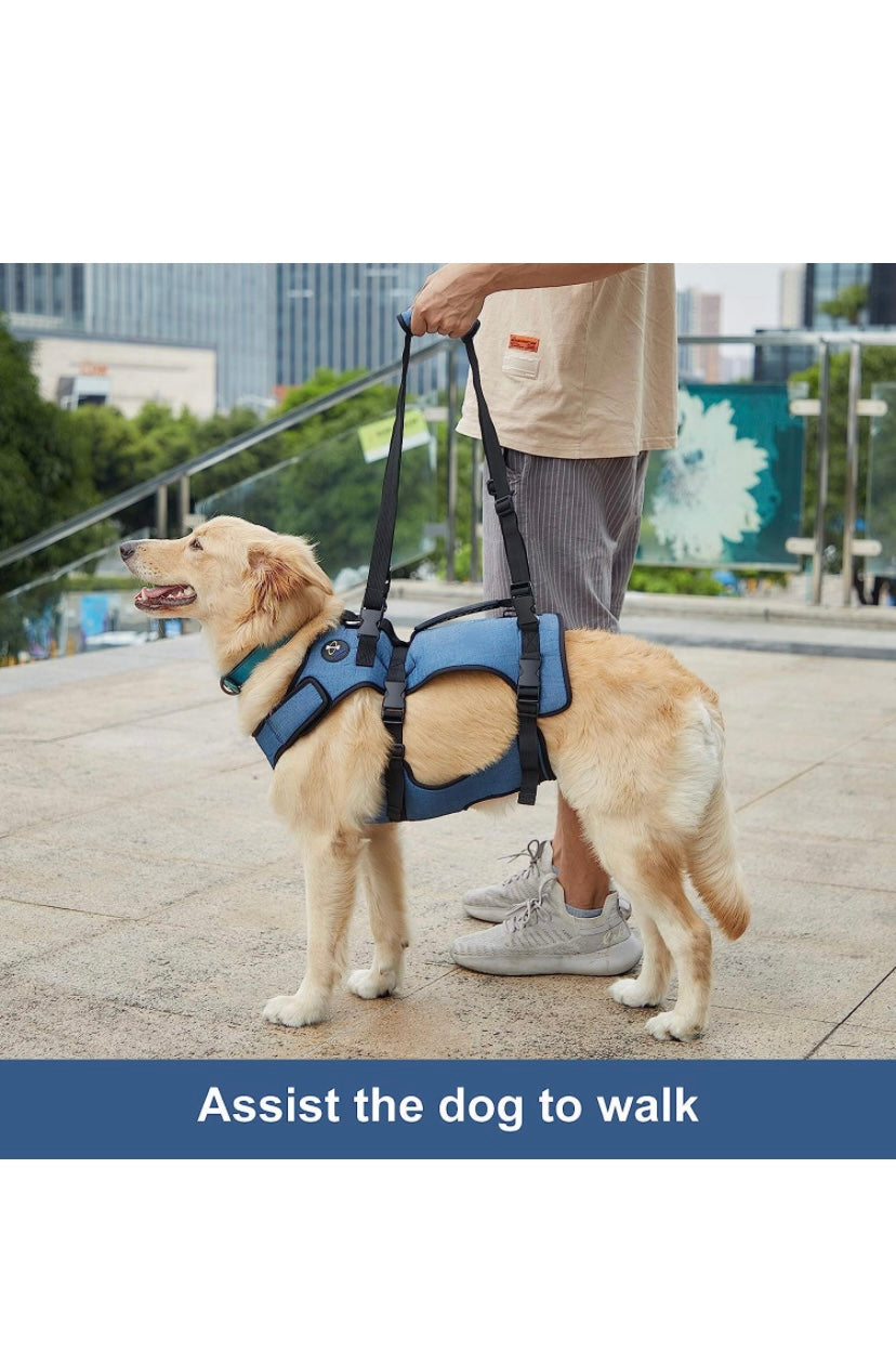 Coodeo Dog Lift Harness, Support & Recovery Sling, Pet Rehabilitation Lifts Vest Adjustable Breathable Straps for Old, Disabled, Joint Injuries, Arthritis, Paralysis Dogs Walk (Large)