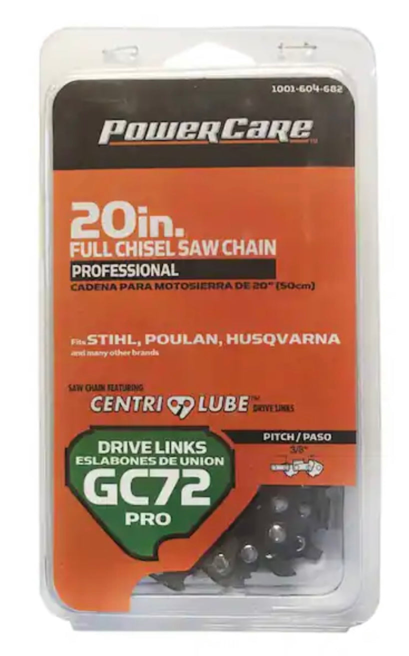 20 in. GC72 Full Chisel Chainsaw Chain