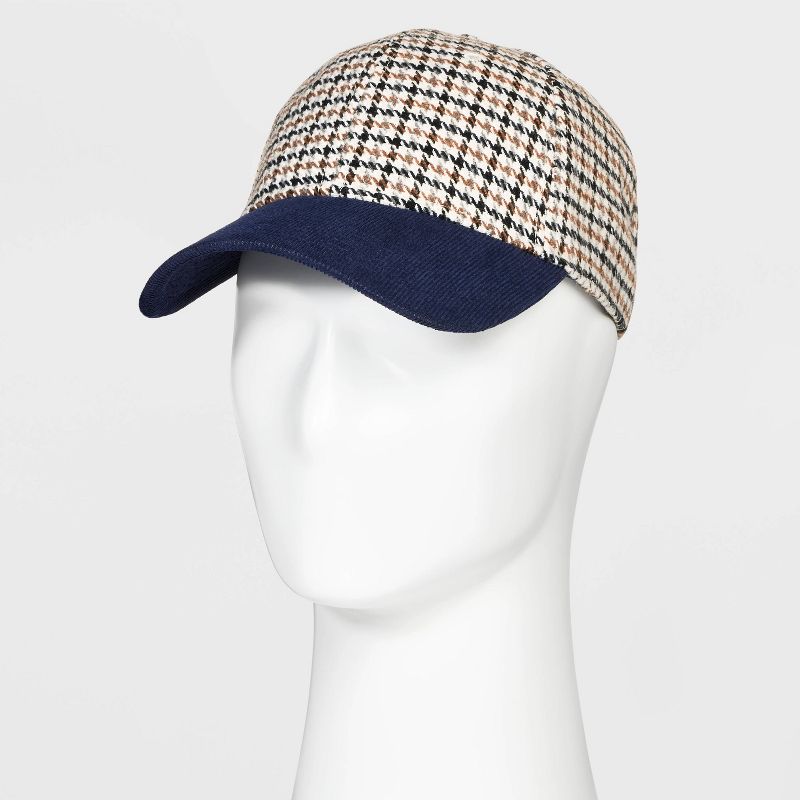 Men's Houndstooth Baseball Hat - Goodfellow & Co Blue