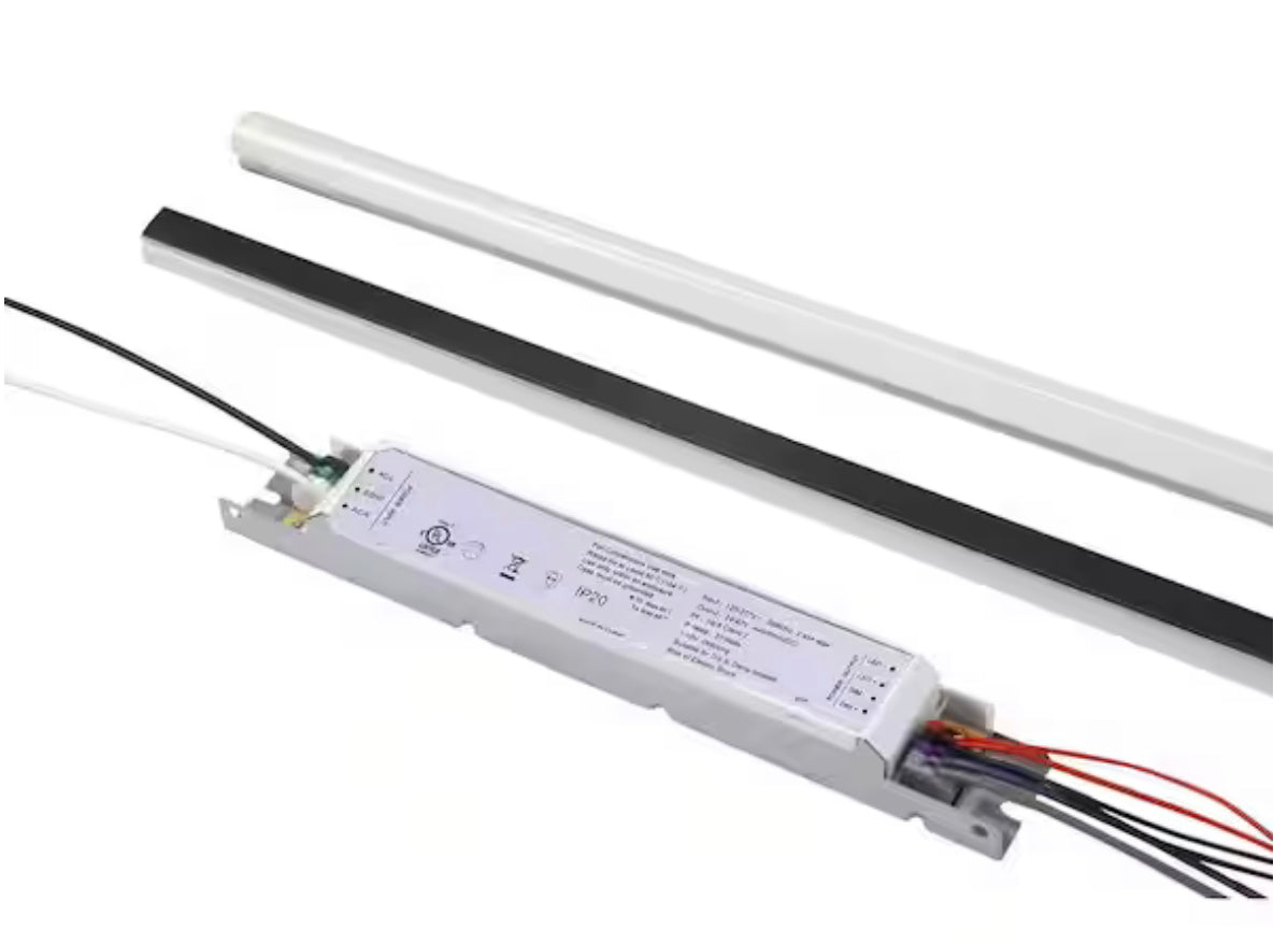 Halco Dual 4 ft. 44.72 in. 64-Watt Equivalent Integrated LED White Strip Magnetic Linear LED Troffer Retrofit Kit 4000K