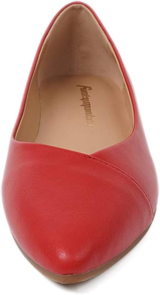 FUNKYMONKEY 7.5 Women's Classic Ballet Flats Comfortable Casual Slip On Shoes