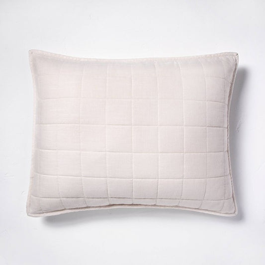 Heavyweight Linen Blend Quilt Pillow Sham - Casaluna
