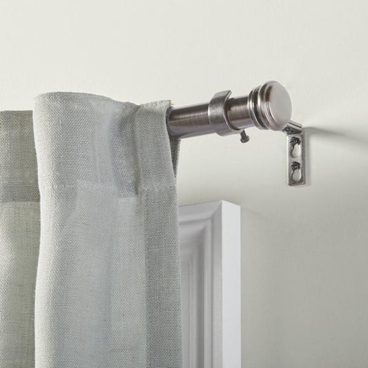 36 in. - 72 in. Mix and Match Telescoping 1 in. Single Curtain Rod in Gunmetal