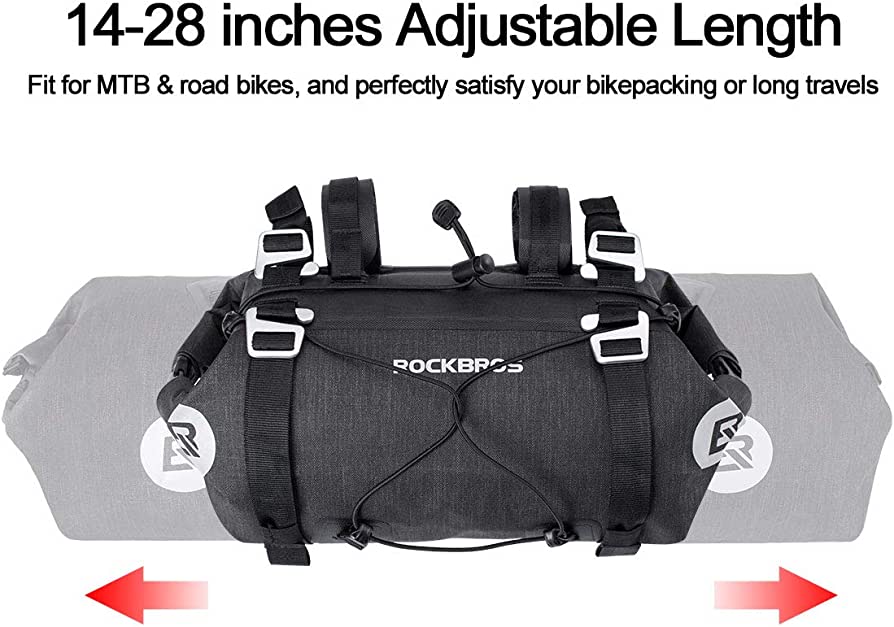 ROCKBROS Bicycle Handlebar Bag Waterproof Large Dry Pack Bicycle Front Bag Roll for MTB Mountain Road Drop Bar