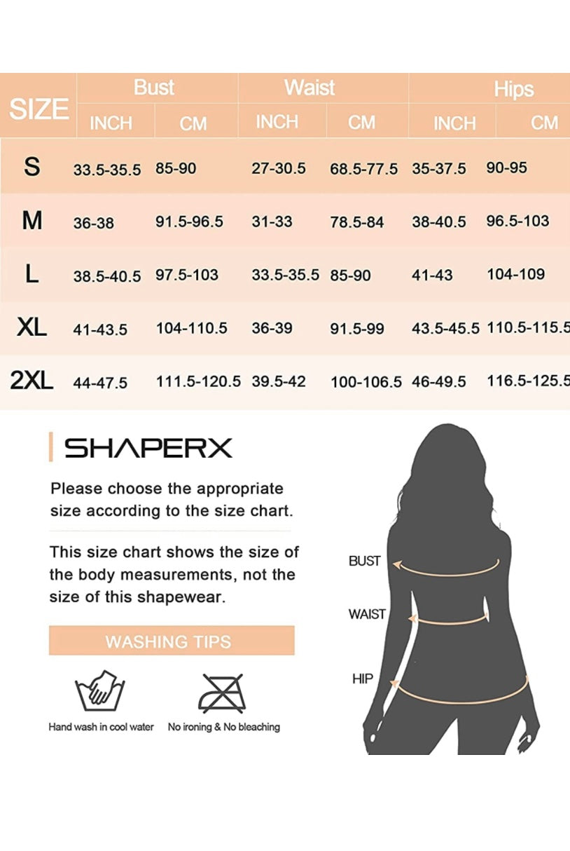 SIZE SMALL SHAPERX Tummy Control Shapewear for Women Seamless Fajas Bodysuit Open Bust Mid Thigh Body Shaper Shorts