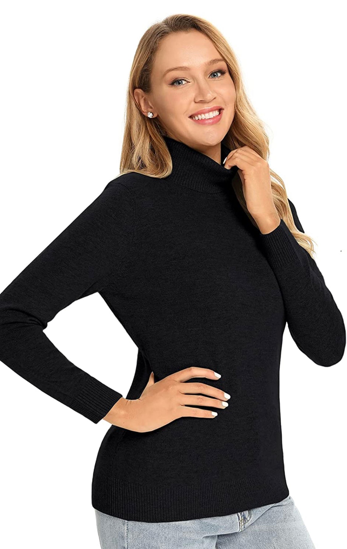 LANPULUX 100 Percent Pure Wool Turtleneck Sweater size medium